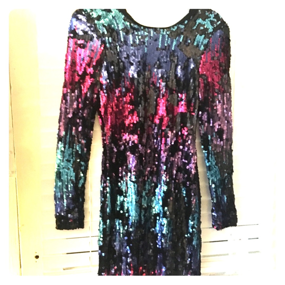 Nasty Gal, long sleeve sequined dress